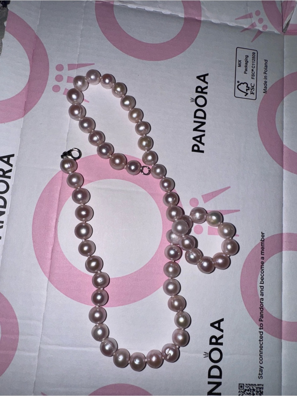 EFFY pearl rose necklace sterling silver - Picture 7 of 9